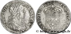 LOUIS XIV LE GRAND OU LE ROI SOLEIL Demi-écu, portrait à la mèche longue 1658 Rennes TTB/TB+