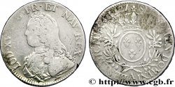 LOUIS XV DIT LE BIEN AIMÉ Écu aux branches d&nbsp;olivier, buste habillé 1727 Paris B+