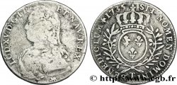 LOUIS XV DIT LE BIEN AIMÉ Demi-écu aux branches d&nbsp;olivier, buste habillé 1735 Nantes TB+