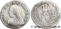 LOUIS XV  THE WELL-BELOVED  Vingtième d’écu aux branches d’olivier, buste habillé 1727 Rennes