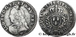 LOUIS XV DIT LE BIEN AIMÉ Vingtième d’écu aux branches d’olivier, buste habillé 1729 Strasbourg TB/TB+