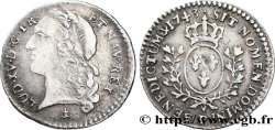 LOUIS XV DIT LE BIEN AIMÉ Vingtième d&nbsp;écu aux branches d’olivier, tête ceinte d’un bandeau 1743 Dijon TB+/TTB