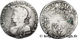 CHARLES IX Teston, 2e type 1562 Paris TB/TB+
