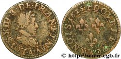 LOUIS XIII LE JUSTE Double tournois, type 2 de Paris 1625 Paris