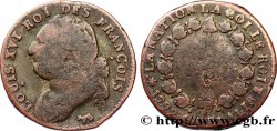 LOUIS XVI (MONARQUE CONSTITUTIONNEL)  12 deniers dit  au faisceau , type FRANÇOIS 1792 Pau