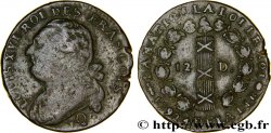 LOUIS XVI (MONARQUE CONSTITUTIONNEL)  12 deniers dit &nbsp;au faisceau&nbsp;, type FRANCOIS 1792 Perpignan TTB