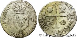 HENRI IV LE GRAND Douzain aux deux H, 2e type 1595 Lyon TB