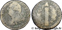 LOUIS XVI (MONARQUE CONSTITUTIONNEL)  2 sols dit &nbsp;au faisceau&nbsp;, type FRANÇOIS 1792 Paris