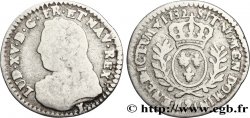 LOUIS XV DIT LE BIEN AIMÉ Vingtième d’écu aux branches d’olivier, buste habillé 1732 Rennes