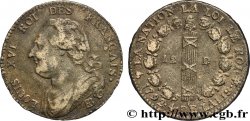 LOUIS XVI (MONARQUE CONSTITUTIONNEL)  12 deniers dit &nbsp;au faisceau&nbsp;, type FRANÇAIS 1792 Strasbourg