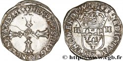 HENRI IV LE GRAND Quart d&nbsp;écu, croix feuillue de face 1599 Nantes