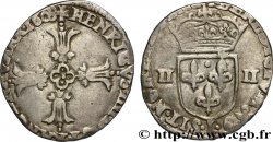 HENRY IV Quart d écu, croix feuillue de face 1608 Bayonne