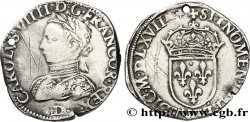 CHARLES IX Teston, 6e type 1567 Lyon