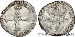 HENRI IV LE GRAND Quart d&nbsp;écu, croix feuillue de face 1605 Nantes