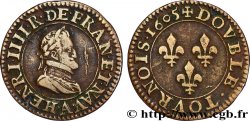 HENRI IV LE GRAND Double tournois, 1er type de Paris (légende française) 1605 Paris, Moulin des Étuves