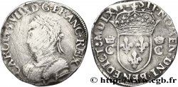 CHARLES IX Teston, 2e type 1567 Nantes