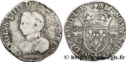 CHARLES IX Demi-teston, 2e type 1562 Nantes