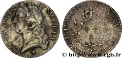 LOUIS XV DIT LE BIEN AIMÉ Écu aux branches d’olivier, tête ceinte d’un bandeau 1743 Orléans