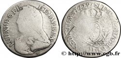 LOUIS XV DIT LE BIEN AIMÉ Cinquième d&nbsp;écu aux branches d&nbsp;olivier, buste habillé 1729 Lyon AB