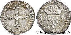 HENRI III Quart d écu, croix de face 1589 Rennes