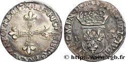 HENRY III Huitième d écu, croix de face 1578 Rennes