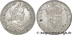 LOUIS XIV LE GRAND OU LE ROI SOLEIL Demi-écu, portrait à la mèche courte 1643 Paris, Monnaie du Louvre TTB+