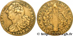 LOUIS XVI (MONARQUE CONSTITUTIONNEL)  2 sols dit  au faisceau , type FRANÇOIS 1793 Metz TTB/TB
