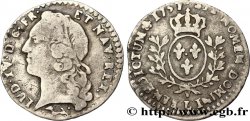 LOUIS XV DIT LE BIEN AIMÉ Vingtième d&nbsp;écu aux branches d’olivier, tête ceinte d’un bandeau 1757 Bayonne TB+