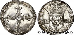HENRI IV LE GRAND Quart d écu, croix feuillue de face 1607 Nantes