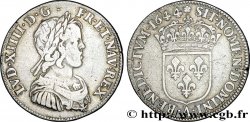 LOUIS XIV LE GRAND OU LE ROI SOLEIL Quart d&nbsp;écu, portrait à la mèche courte 1644 Paris, Monnaie de Matignon TTB