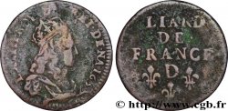 LOUIS XIV  THE SUN KING  Liard de cuivre, 7e type 1657 Vimy-en-Lyonnais (actuellement Neuville-sur-Saône)