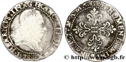HENRY III Demi-franc au col plat 1578 Lyon VG/VF