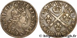 LOUIS XIV LE GRAND OU LE ROI SOLEIL Cinq sols aux insignes 1703 Strasbourg