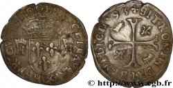 HENRI IV LE GRAND Douzain aux deux H couronnées, 3e type 1593 Clermont-Ferrand