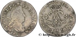 LOUIS XIV  THE SUN KING  Quatre sols aux deux L 1695 La Rochelle
