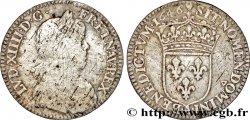 LOUIS XIV LE GRAND OU LE ROI SOLEIL Douzième d&nbsp;écu, portrait à la mèche longue 1646 Paris B