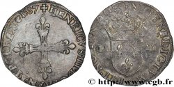 HENRY III Quart d écu, croix de face 1587 Paris