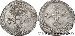 HENRI III Double sol parisis, 2e type 1582 Lyon