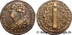 LOUIS XVI 2 sols dit  au faisceau , type FRANÇOIS 1791 Paris