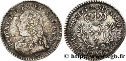 LOUIS XV DIT LE BIEN AIMÉ Vingtième d’écu aux branches d’olivier, buste habillé 1730 Paris TTB