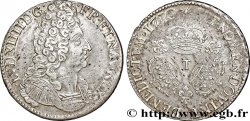 LOUIS XIV LE GRAND OU LE ROI SOLEIL Écu aux trois couronnes 1710 Nantes TTB+/SUP