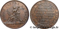 CONFIANCE (MONNAIES DE...) Essai de Brézin à la Paix 1792 Paris SUP