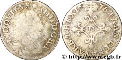 LOUIS XIV LE GRAND OU LE ROI SOLEIL Quatre sols à la croix formée de lis 1676 Vimy-en-Lyonnais (actuellement Neuville-sur-Saône)