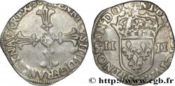 HENRY IV Quart d écu, croix feuillue de face 1608 Rennes