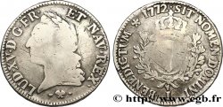 LOUIS XV DIT LE BIEN AIMÉ Écu aux branches d’olivier, buste lauré 1772 Bayonne B