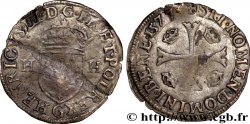 HENRI III Douzain aux deux H, 1er type 1577 Poitiers