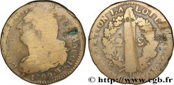 LOUIS XVI 2 sols dit  au faisceau , type FRANÇOIS 1792 Arras