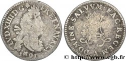 LOUIS XIV  THE SUN KING  Quatre sols aux deux L 1691 Paris