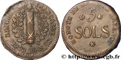 SIEGE OF MAINZ 5 sols 1793 Mayence