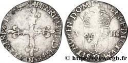 HENRI III Huitième d&nbsp;écu, croix de face 1580 La Rochelle TB+
